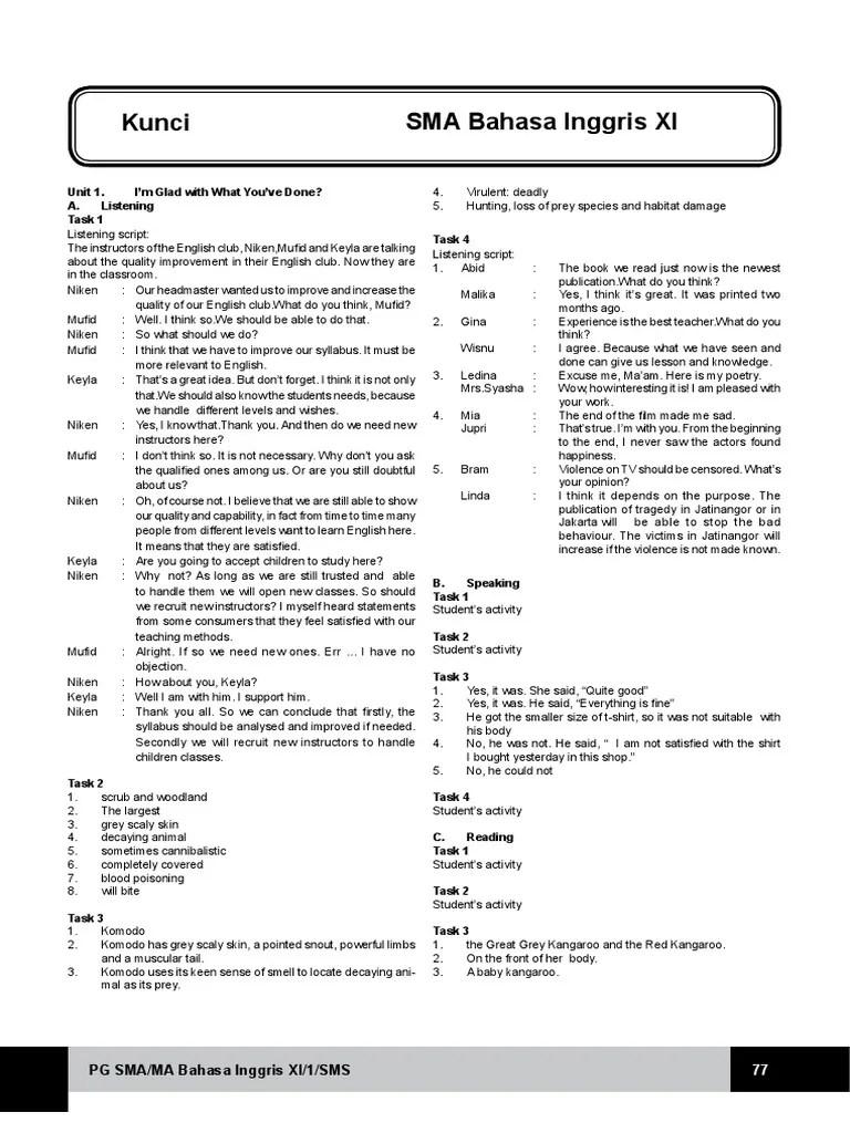 Kunci jawaban lks bahasa inggris kelas 8 semester 1 kurikulum 2013. Kunci Jawaban Lks Ekcellent Bahasa Inggris Kelas Xi Cinderella Thesis
