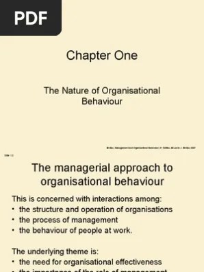 Om Ch1 8th Ed Organizational Behavior Behavior