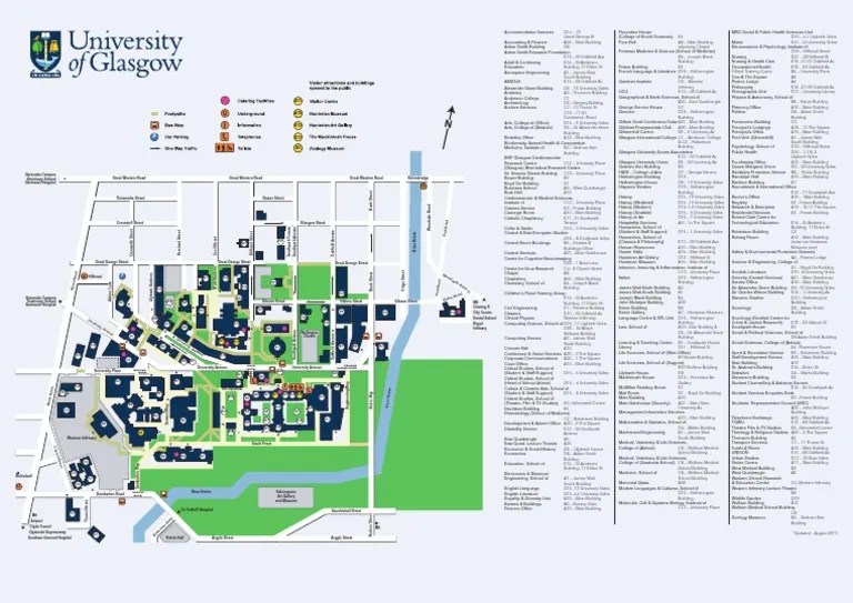 Uni Of Glasgow Map PDF PDF Glasgow Academia 1