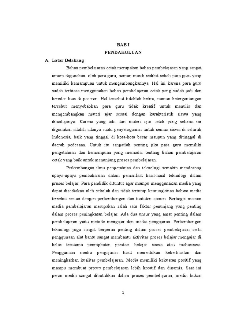 Bahan Ajar Cetak Dan Non Cetak | PDF