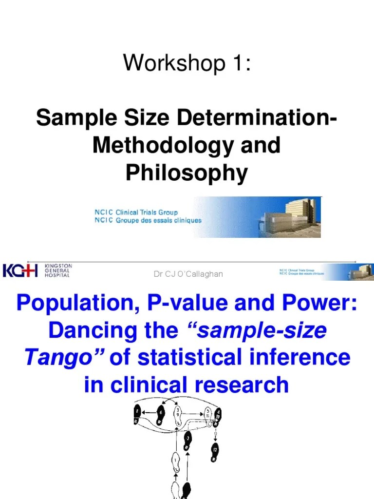 Sample Size Workshop 1 | PDF | Type I And Type Ii Errors | Statistical ...