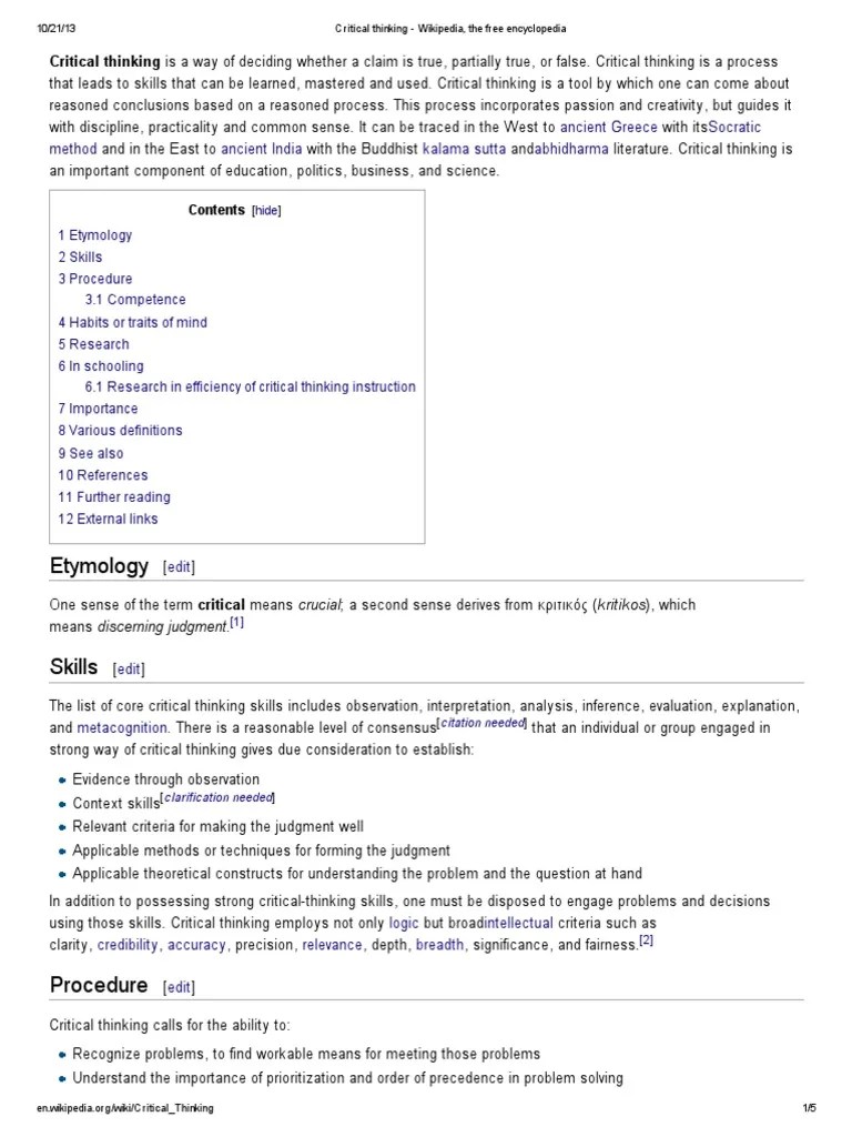 Pdf Critical Thinking Development A Necessary Step In Higher - Space Design Collection - Retina Quality