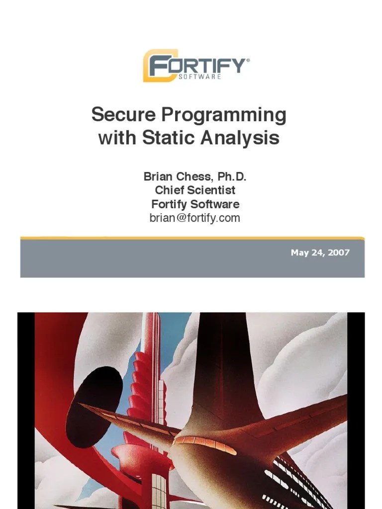 Secure Programming With Static Analysis | PDF | Library (Computing ...