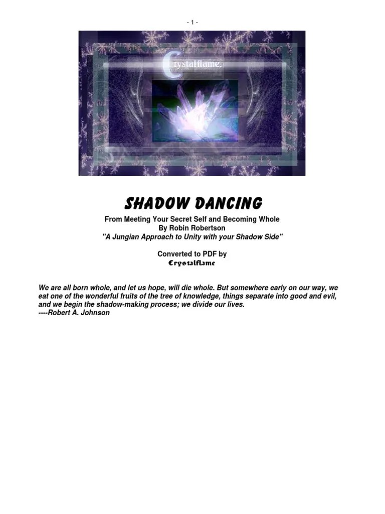 Shadow Dancing A Jungian Approach To Unity With Yor Shadow Side | PDF | Analytical Psychology ...