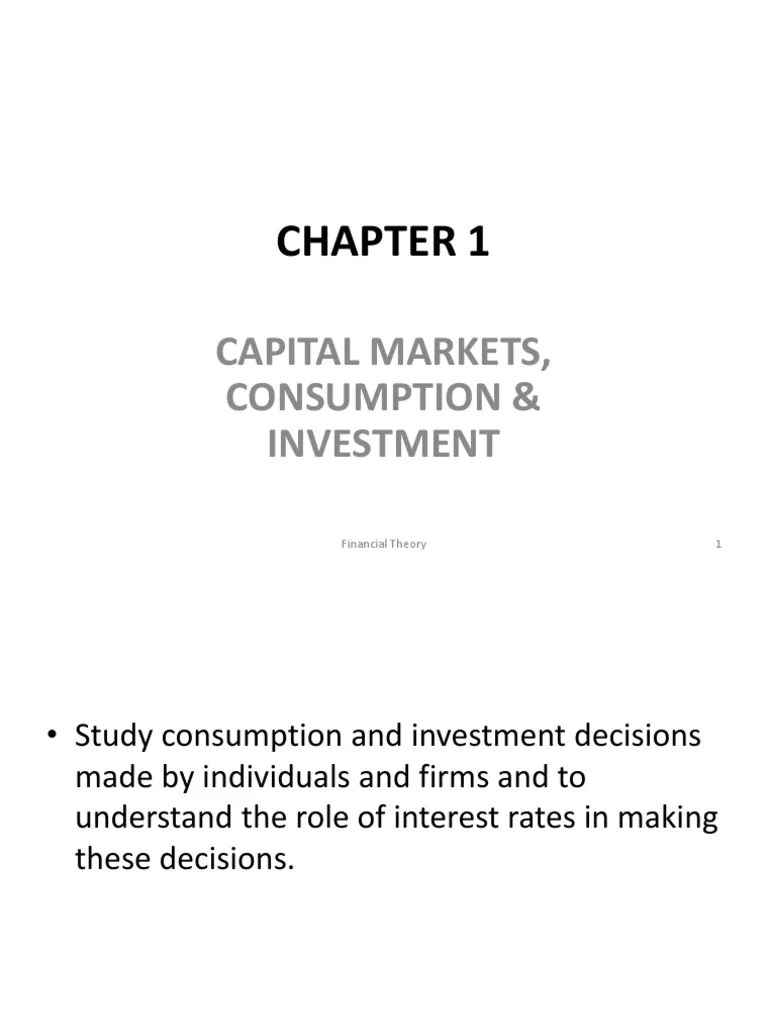 CHAPTER 1-Semester 2-Capital Market. Investment & Consumption | PDF ...