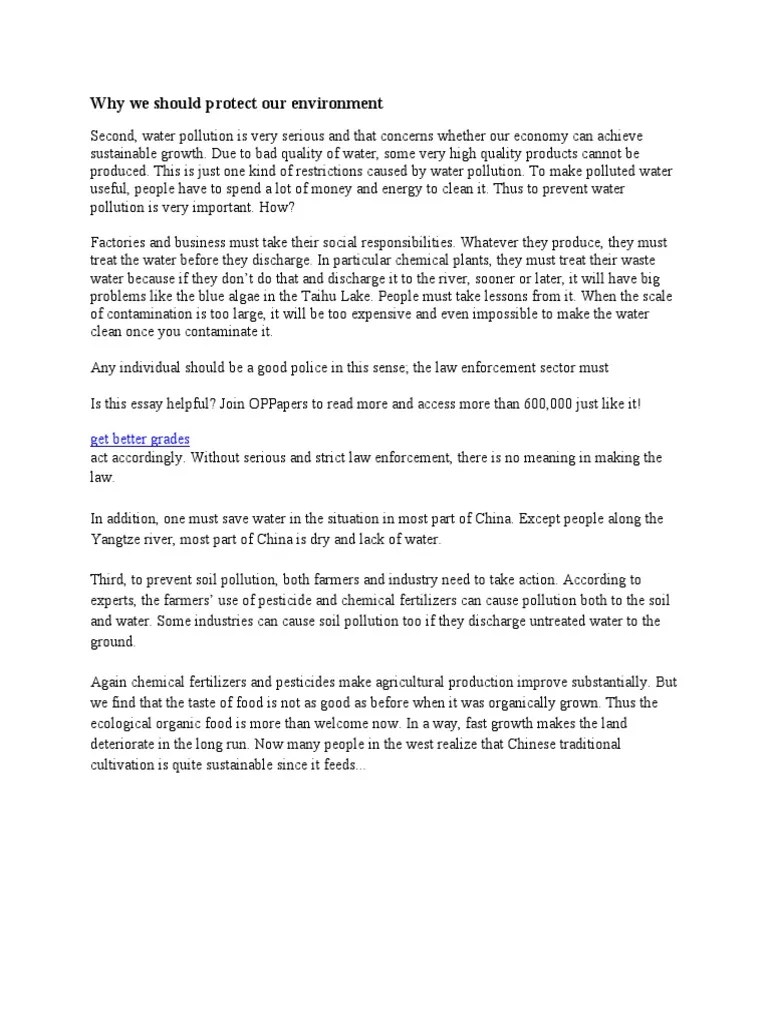 S 2 Why We Should Protect Our Environment | PDF | Atmosphere Of Earth ...