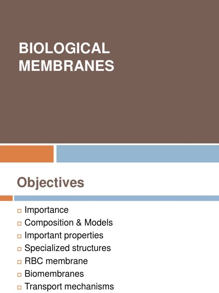 Biochemistry Lecture 15 Biological Membranes - 1 | PDF | Cell Membrane ...