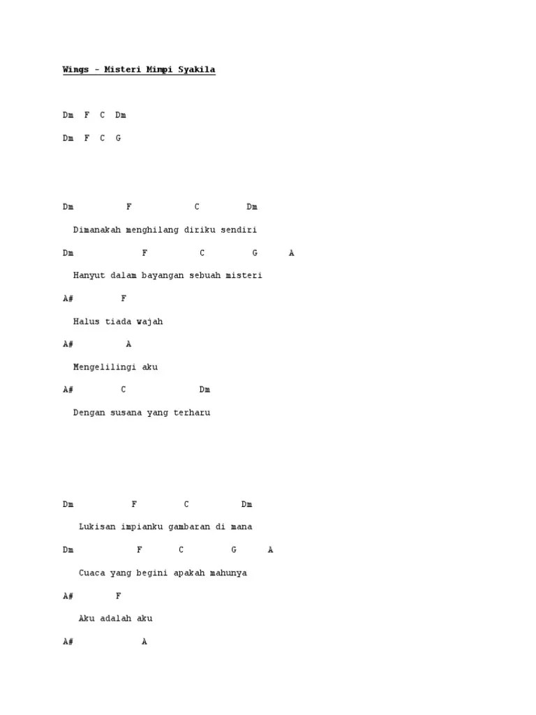 Lyrics for biasan by toki. Wings Misteri Mimpi Syakila Pdf
