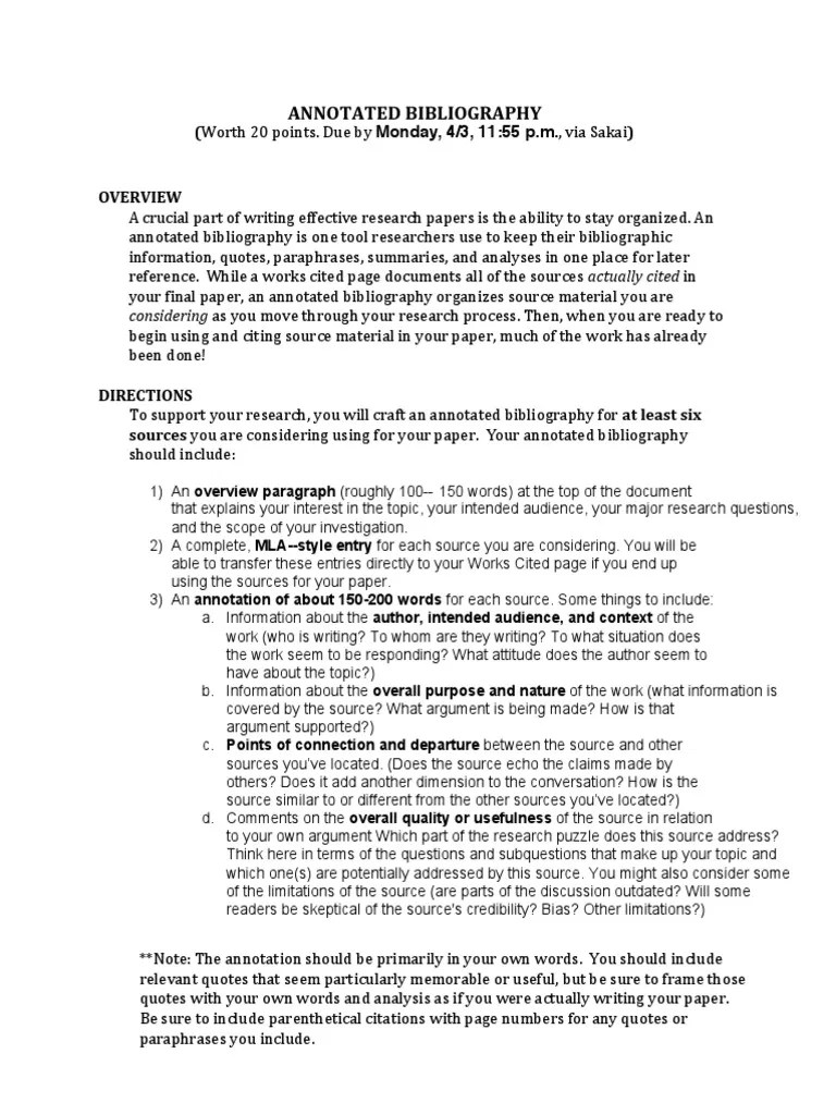 Annotated Bibliography Assignment.pdf | Bibliography | Online And ...