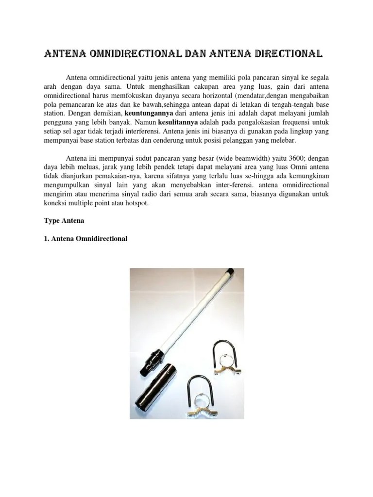 Antena Omnidirectional Dan Antena Directional | PDF
