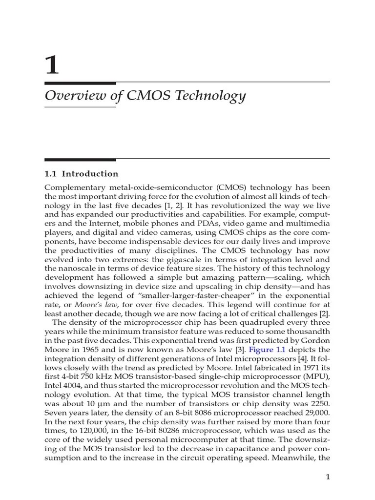 CMOS Technology Overview | PDF | Mosfet | Field Effect Transistor