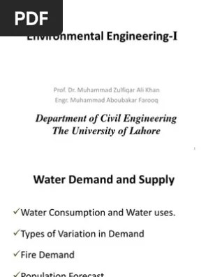 Lec 5 Fire Demand Variation In Water Consumption Pdf