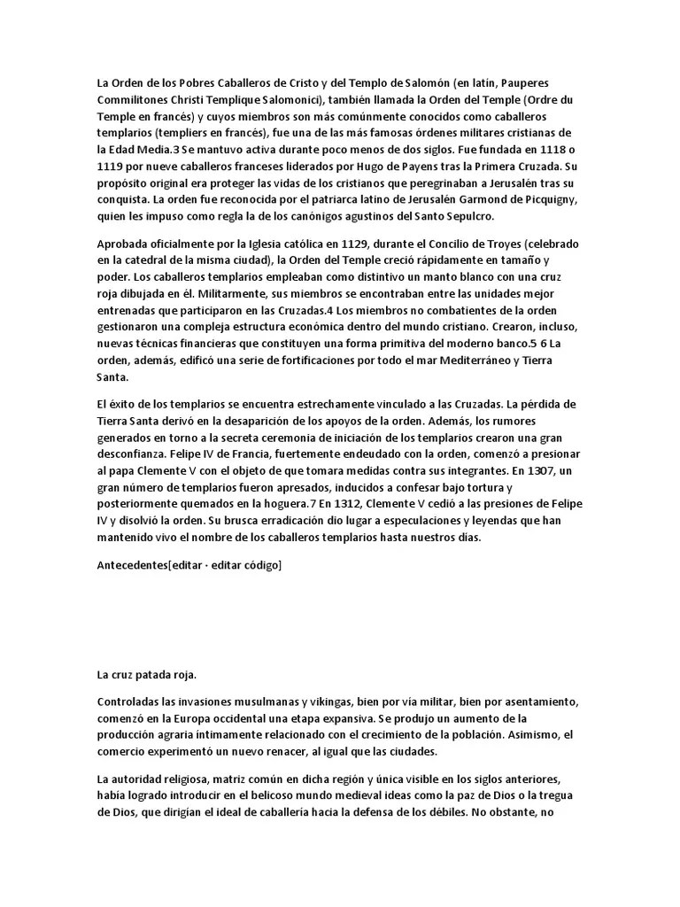 Caballeros Templarios | PDF | Caballeros Templarios | Cruzadas