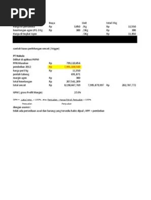 Cara Hitung Ps 29 PT NAKULA LPG 3 KG | PDF