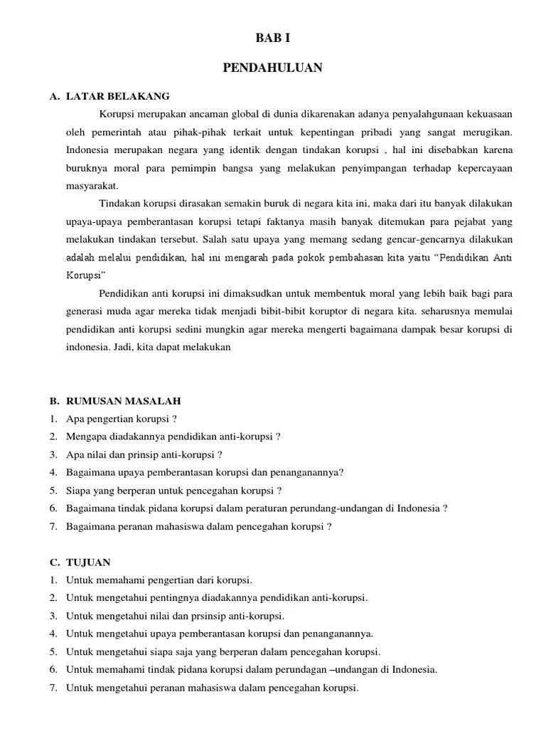 Makalah Pencegahan Korupsi Pdf