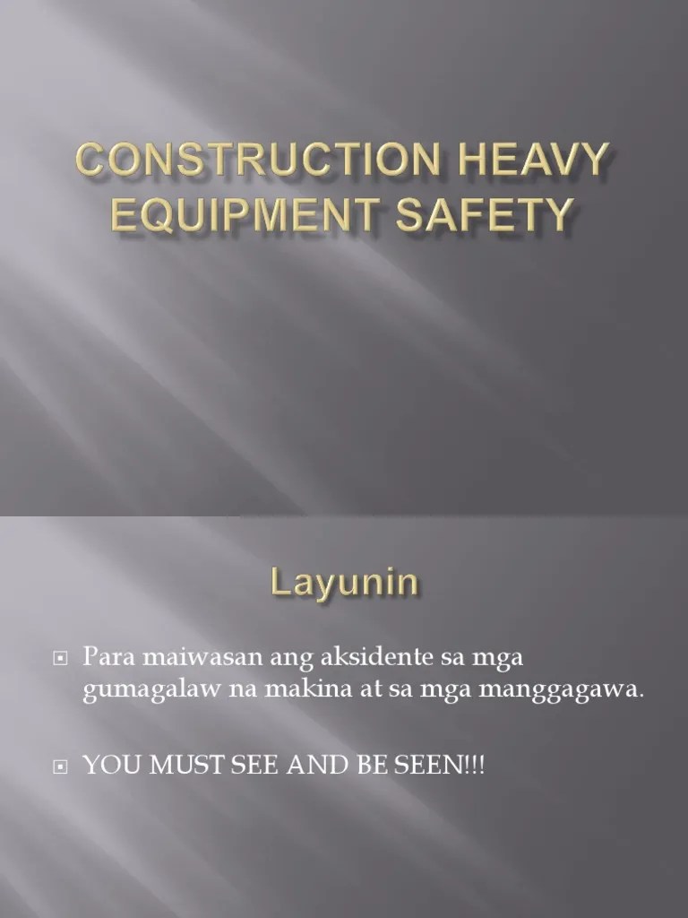 Construction Heavy Equipment Safety | PDF | Safety | Transport