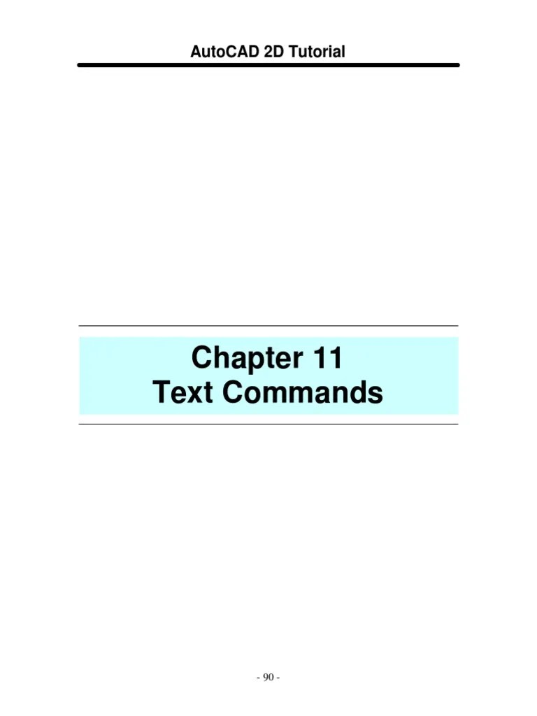 Text Commands: Autocad 2D Tutorial | PDF | Command Line Interface ...
