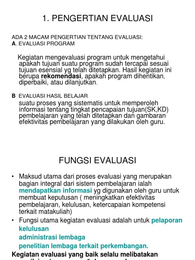 Perangkat Evaluasi | PDF