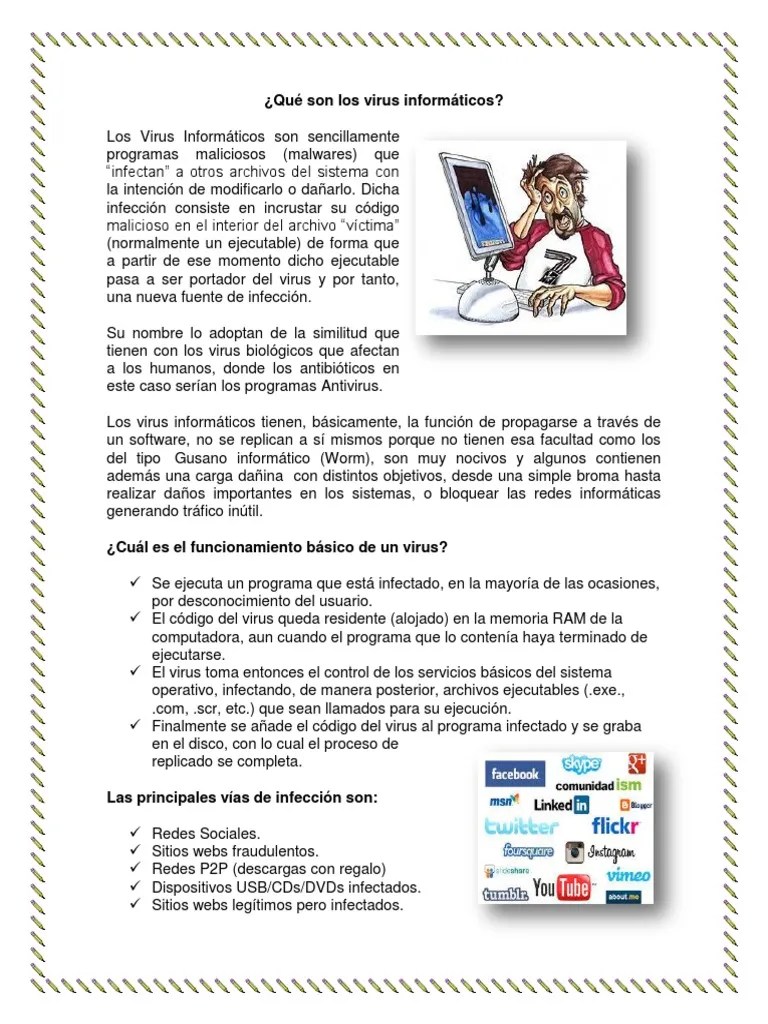 Los Virus Informáticos | PDF | Virus De Computadora | Áreas De Informática