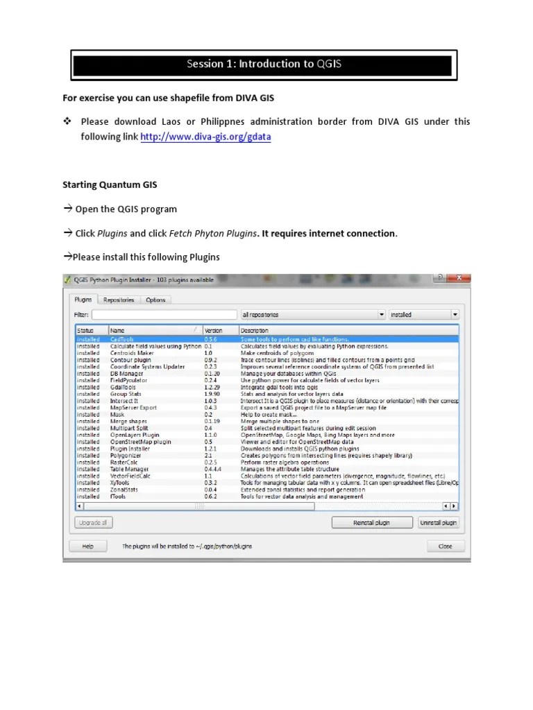 Introduction To QGIS 1 - Sent | PDF | Map | Table (Database)