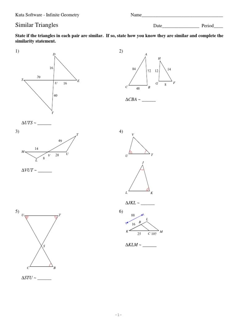 Assign #51 sect 6.4 and 6.5 similar triangles worksheet. 7 Similar Triangles Pdf Triangle Numbers