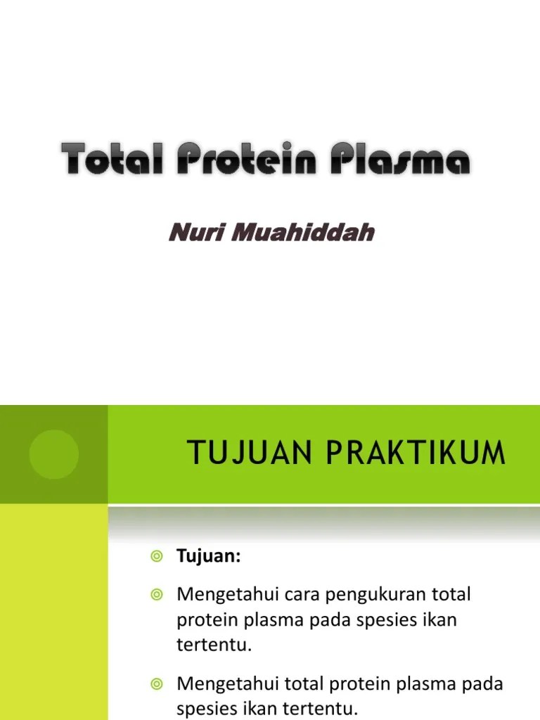 Total Protein Plasma | PDF