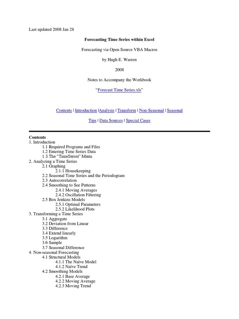 Forecastingtime Series | PDF | Forecasting | Errors And Residuals