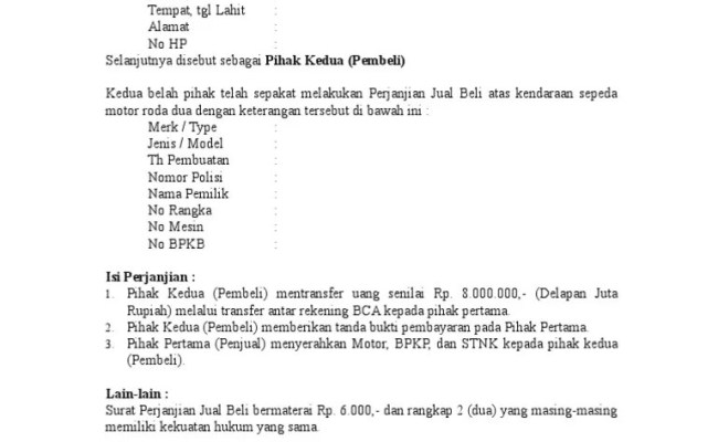 Perjanjian perkongsian perniagaan ini berlaku pada tarikh di mana . Contoh Surat Perjanjian Jual Beli Perniagaan Malaysia Otosection