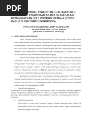 Penelitian kualitatif lebih menekankan pada deskriptif holistik, yang menjelaskan secara detail tentang . Contoh Proposal Penelitian Kualitatif Pdf