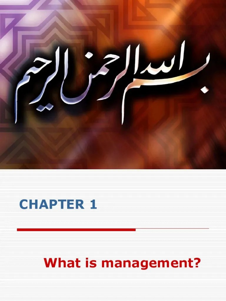 CHAPTER 1 What Is Management | Download Free PDF | Resource | Goal