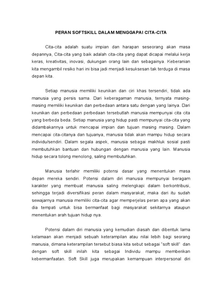 Setiap perempuan bisa menjadi sosok tangguh . Peran Softskill Dalam Menggapai Cita Pdf