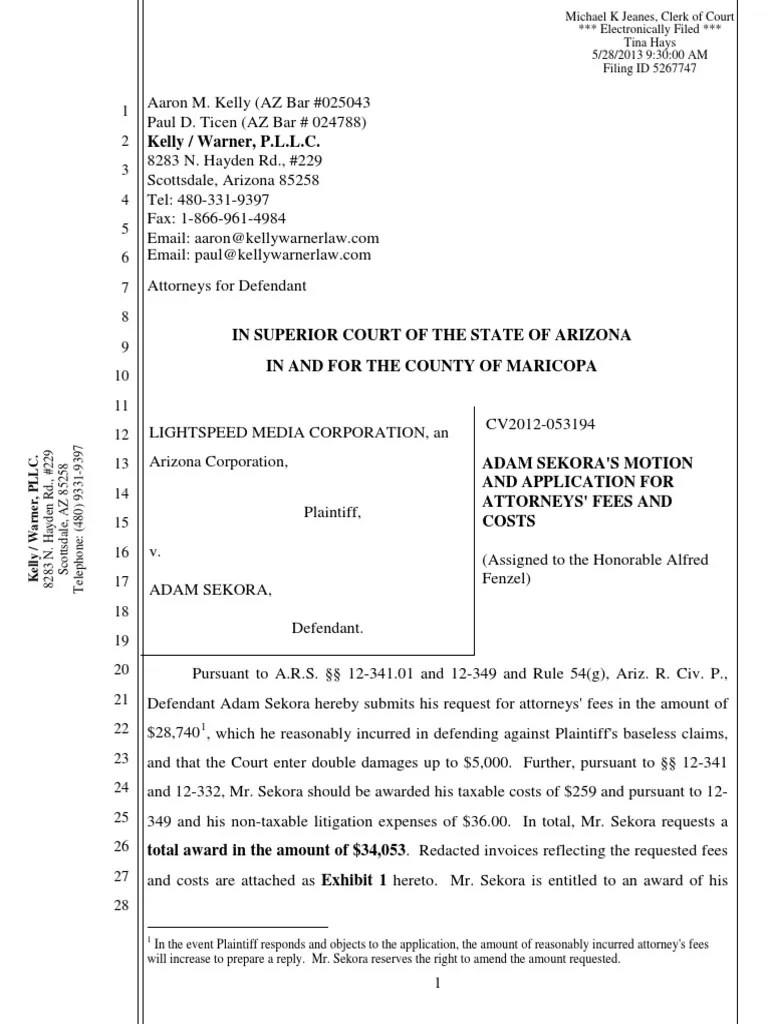 How To File A Motion For Attorney Fees