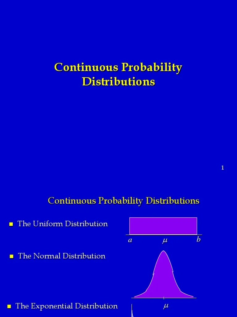 Continuous Probability Distributions | PDF | Probability Distribution ...