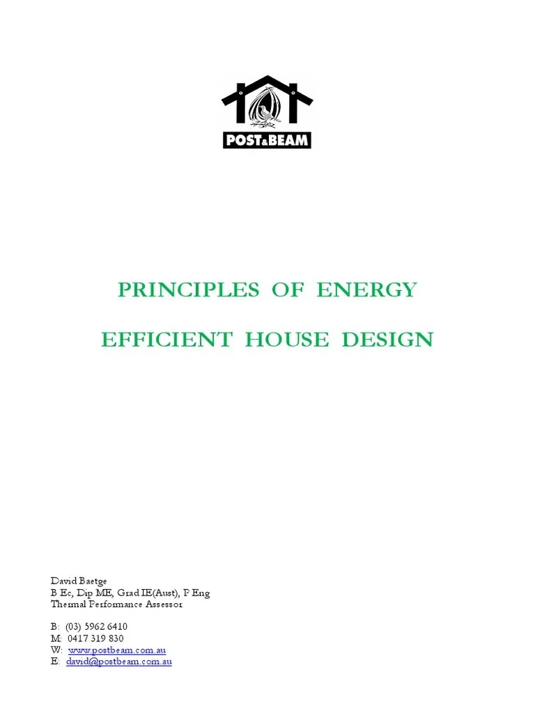 Principles Of Passive House Design | PDF | Building Insulation | Efficient Energy Use