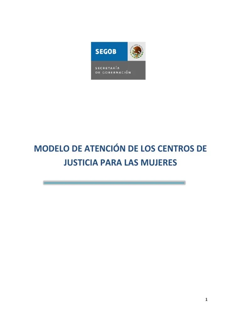 Modelo Centro De Justicia Para Mujeres (CNPDyPC) | PDF | La Violencia ...