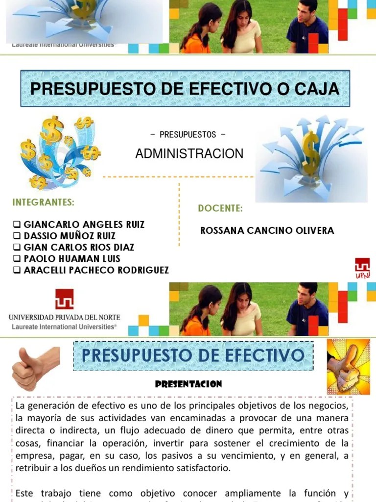 Diapositivas De Presupuesto De Efectivo O Caja | PDF | Balance ...