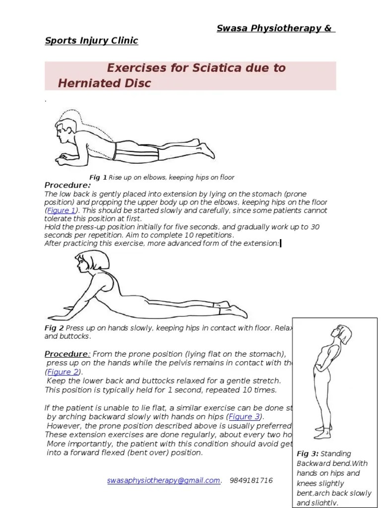 Exercises For Sciatica Herniated Disc | PDF | Thorax | Human Anatomy