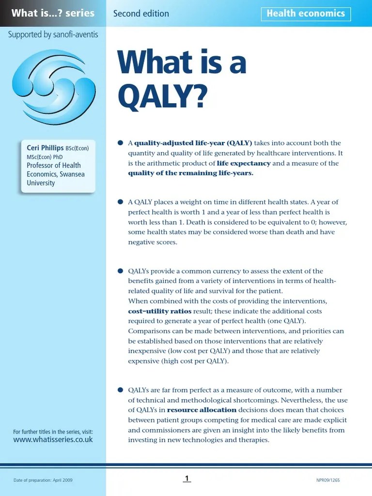 QALY | Health Care | Public Health