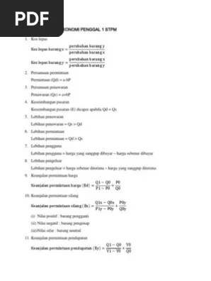 Lebihan pengguna dan lebihan pengeluar serta keanjalan ⚡️ definisi lebihan pengguna Formula Mikroekonomi Penggal 1 Stpm Pdf
