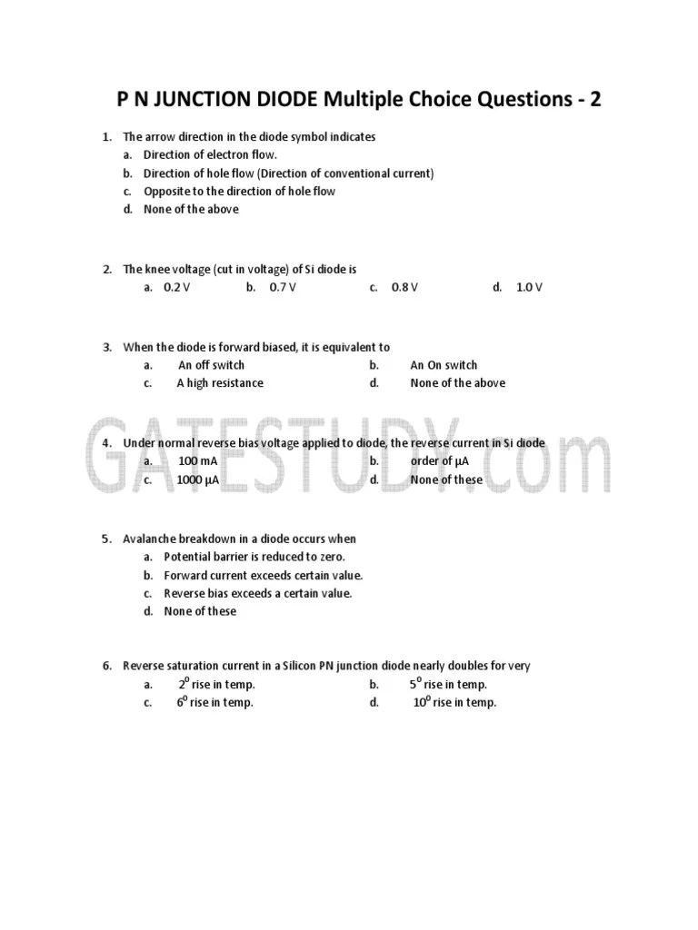 Oc Pn Junction Diode