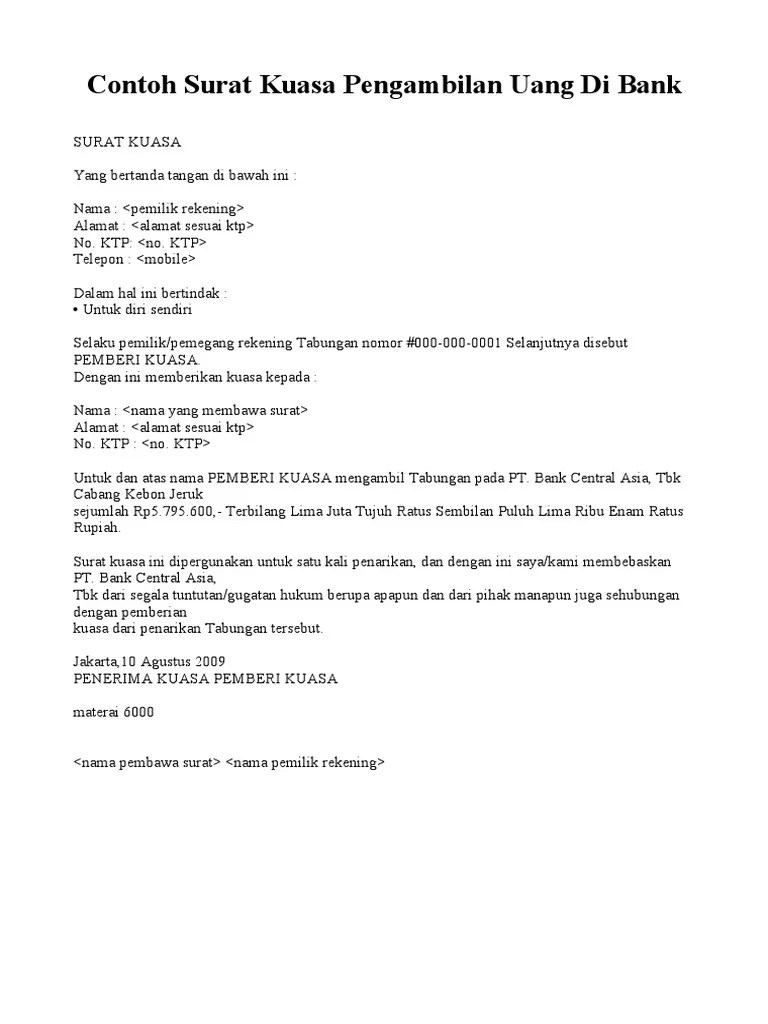 Apakah untuk print buku tabungan di bank tabungan negara (btn) bisa diwakilkan? Contoh Surat Kuasa Print Buku Tabungan Bank Btn Berbagi Contoh Surat