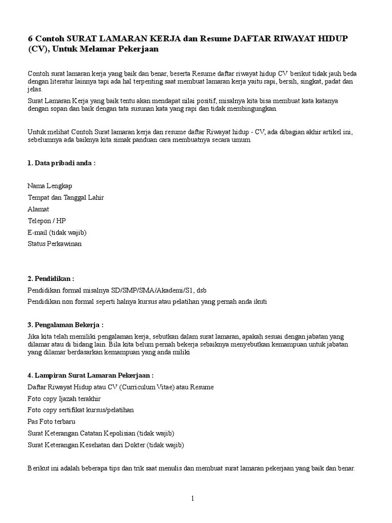 Menulis surat lamaran kerja yang baik dan benar dapat memberi kesan bagi perusahaan sehingga meningkatkan potensi pelamar. Susunan Surat Lamaran Contoh Surat Lamaran