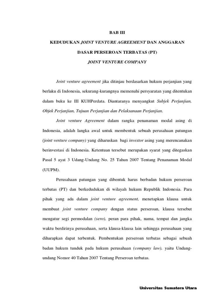 Joint Venture Company | PDF