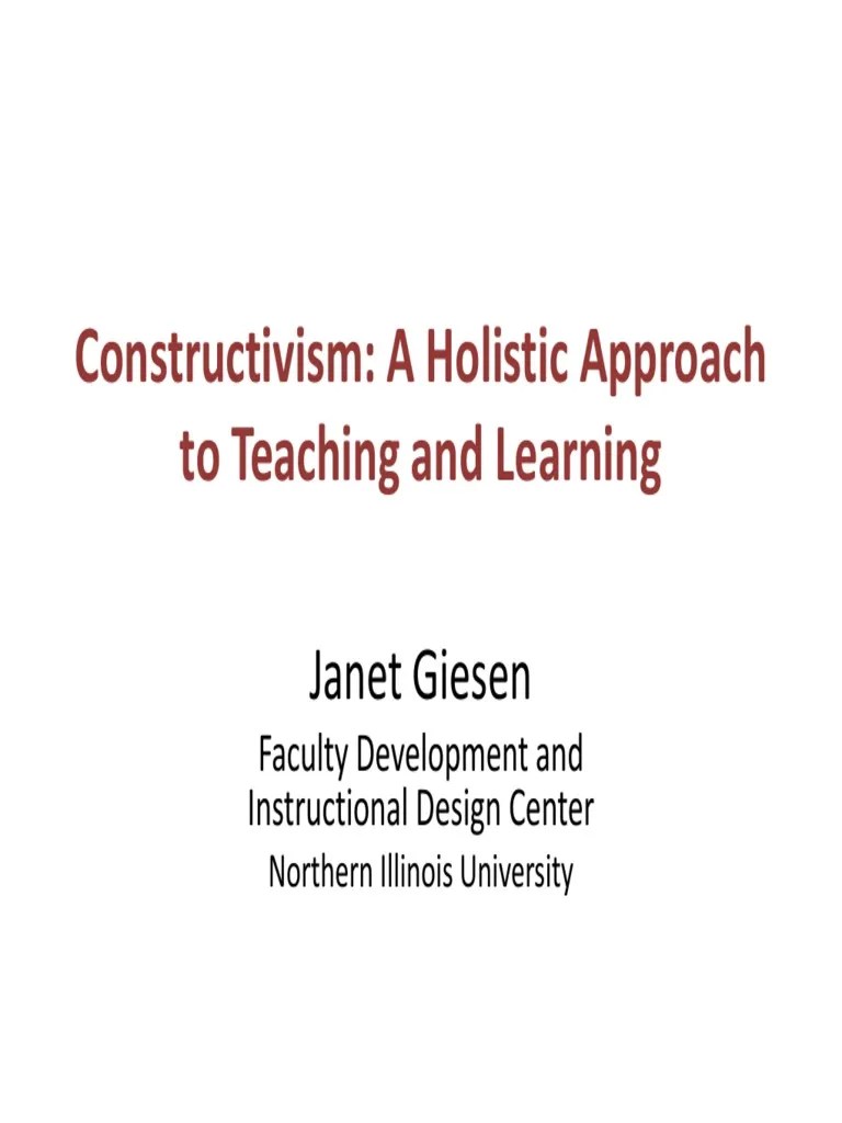 Constructivism A Holistic Approach To Teaching And Learning Pdf - Dark Image Collection - Retina Quality