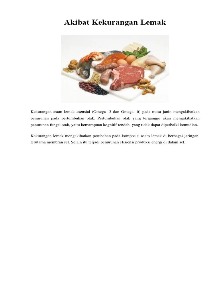 Akibat Kekurangan Lemak | PDF