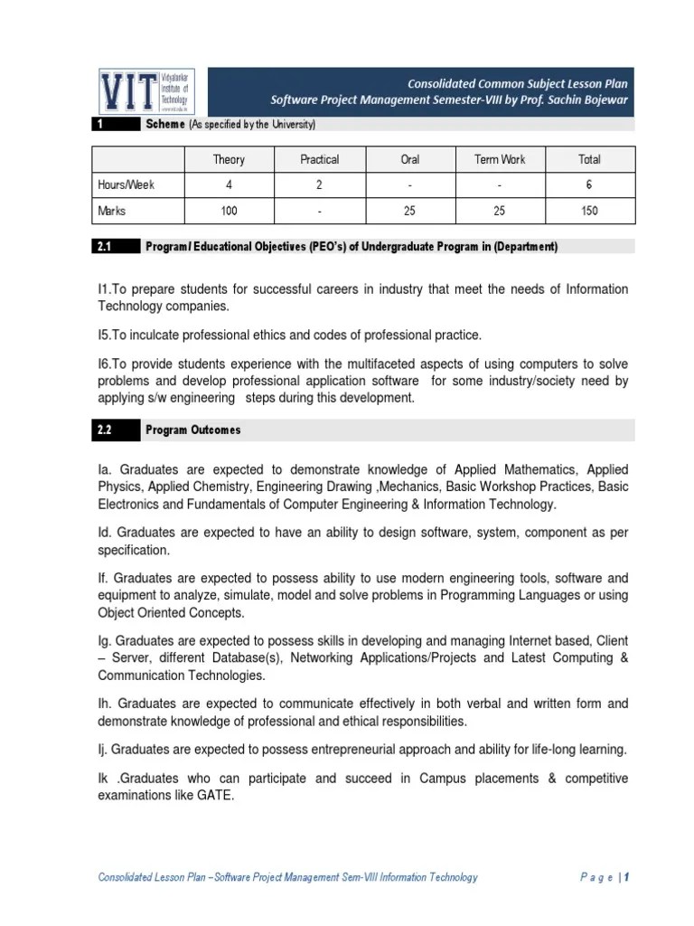 Final Lesson Plan SPM Div 1 2014 | PDF | Project Management | Risk ...
