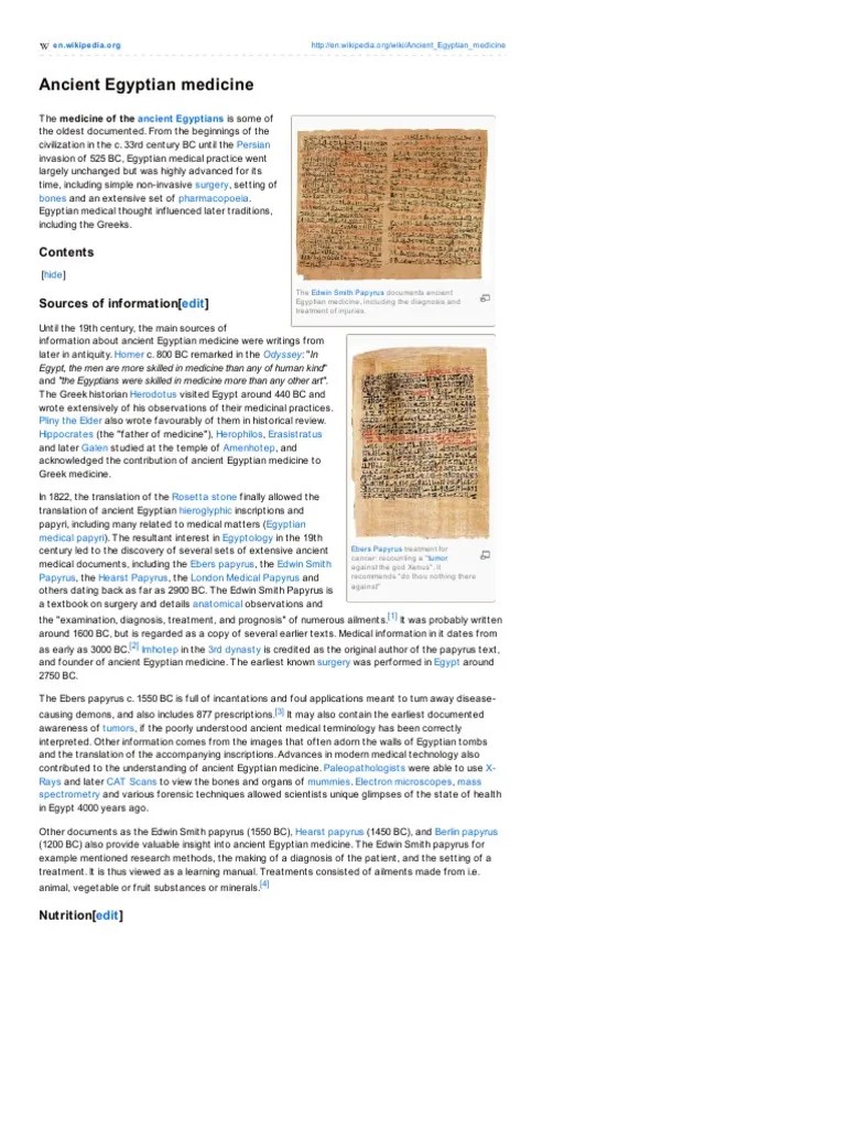 Ancient Egyptian Medicine | PDF | Ancient Egypt | Medicine