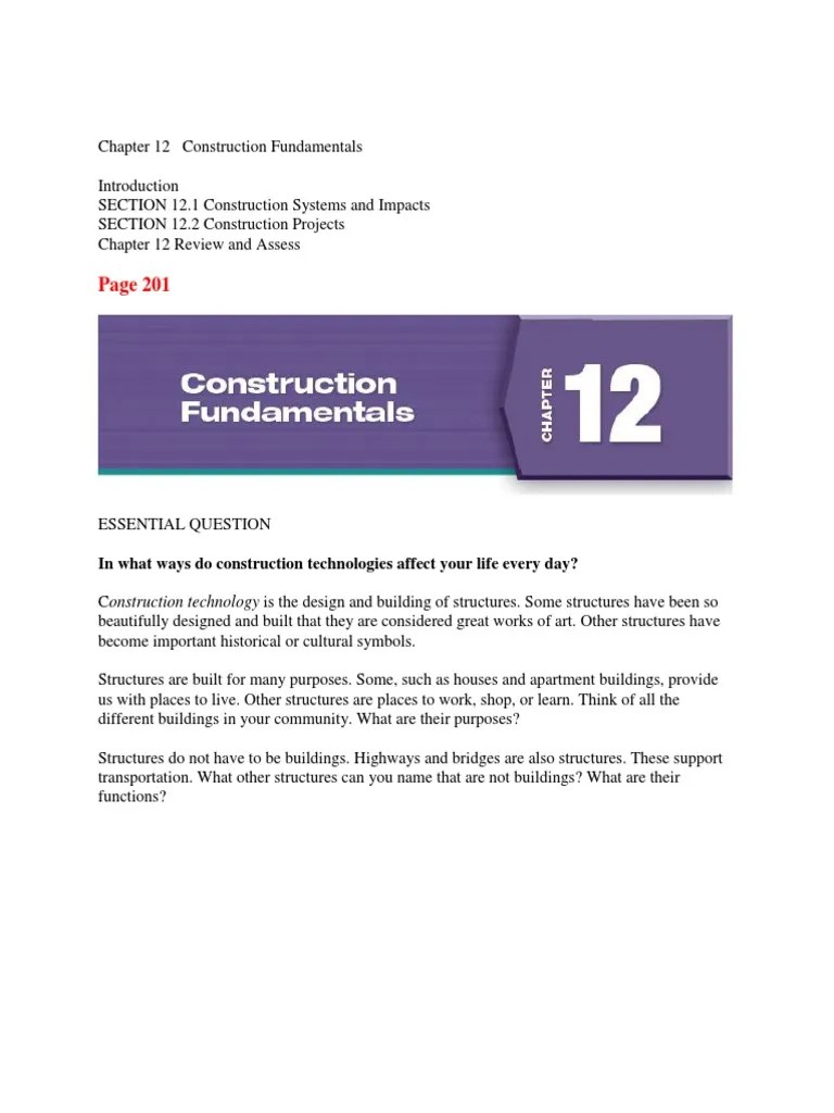 Chapter 12 Construction Fundamentals | PDF | Dam | Canal