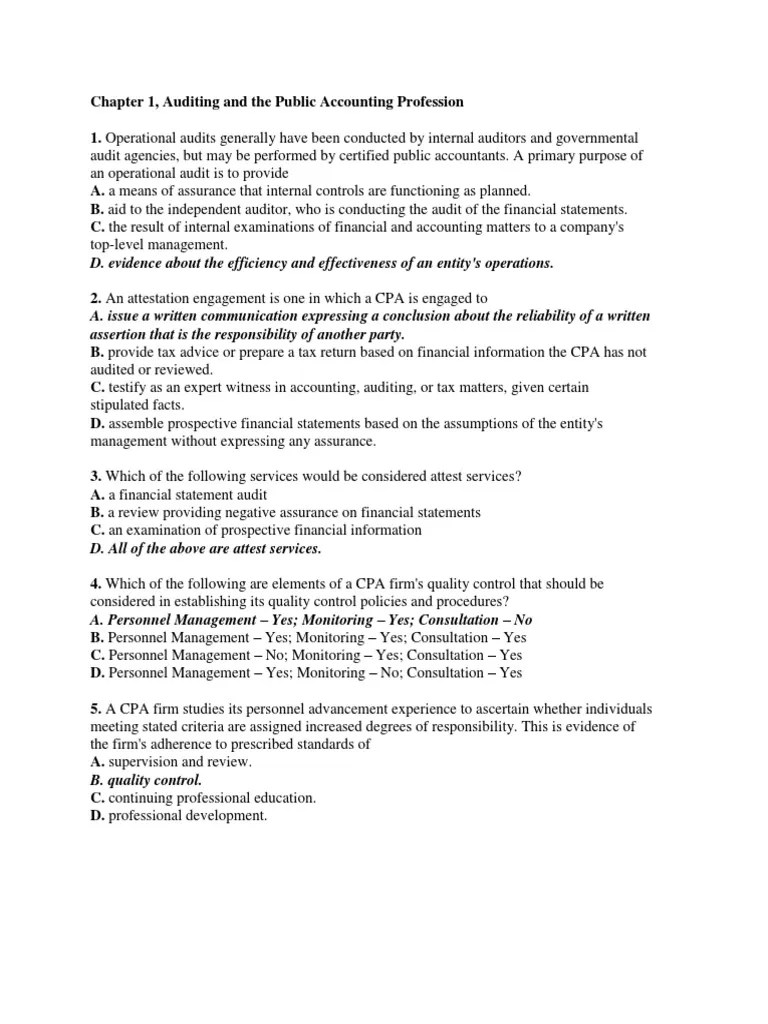 Review Multiple Choice Chapter 1-7 | PDF | Financial Audit | Audit
