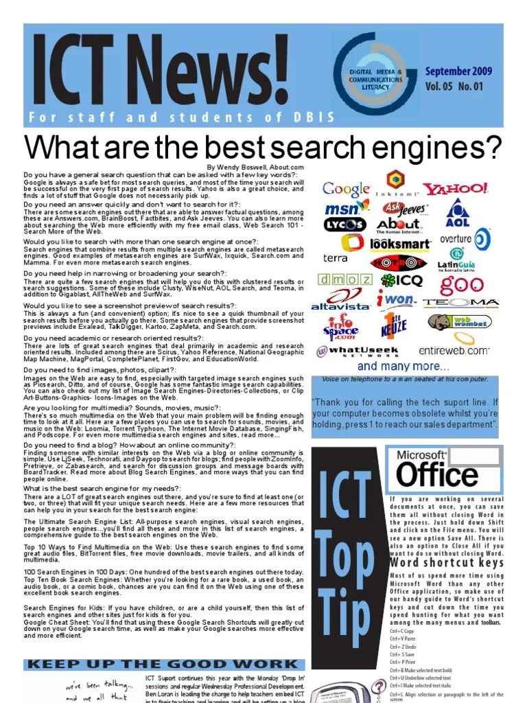 What Are The Best Search Engines? | PDF | Educational Technology | Web ...